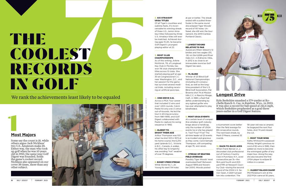 THE COOLEST RECORDS IN GOLF