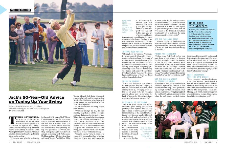 Jack’s 50-Year-Old Advice on Tuning Up Your Swing