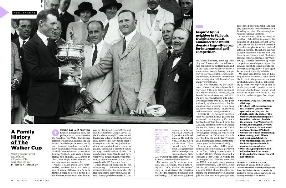 A Family History of The Walker Cup