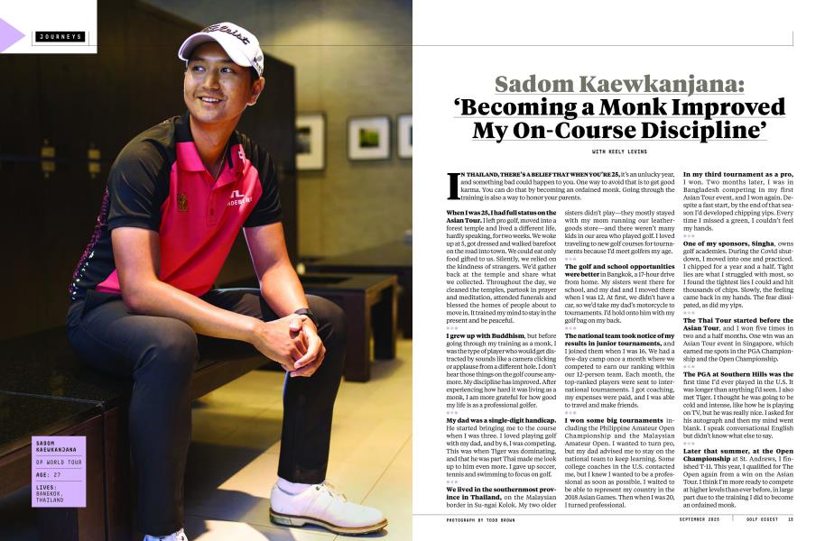 Sadom Kaewkanjana: ‘Becoming a Monk Improved My On-Course Discipline’
