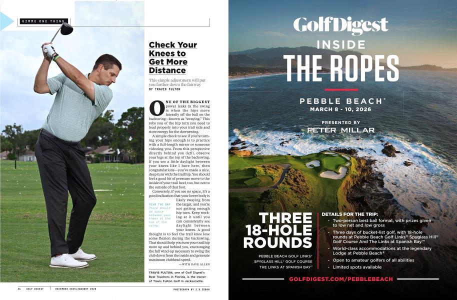 Check Your Knees to Get More Distance