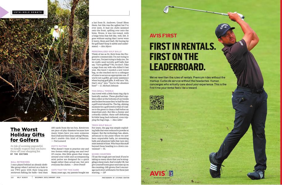 The Worst Holiday Gifts for Golfers