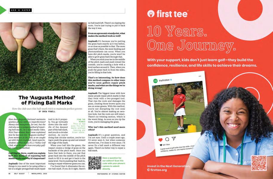 The ‘Augusta Method’ of Fixing Ball Marks