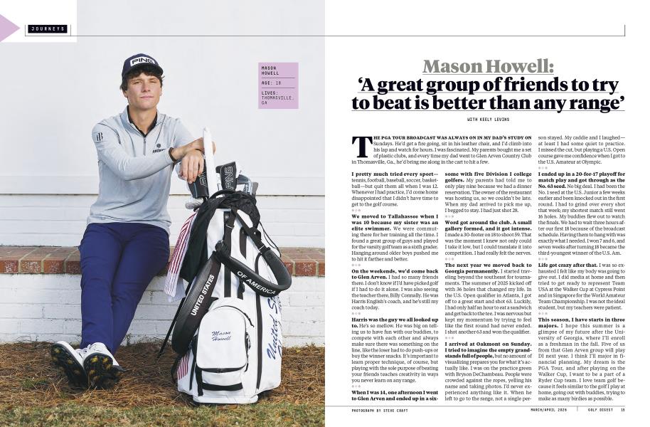 Mason Howell: ‘A great group of friends to try to beat is better than any range’