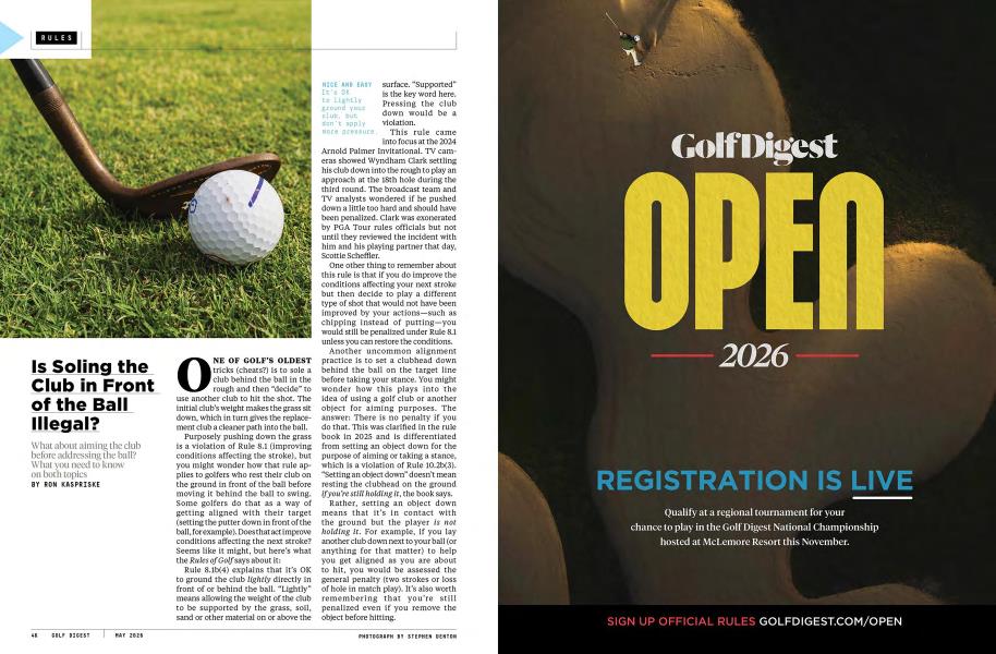 Is Soling the Club in Front of the Ball Illegal?